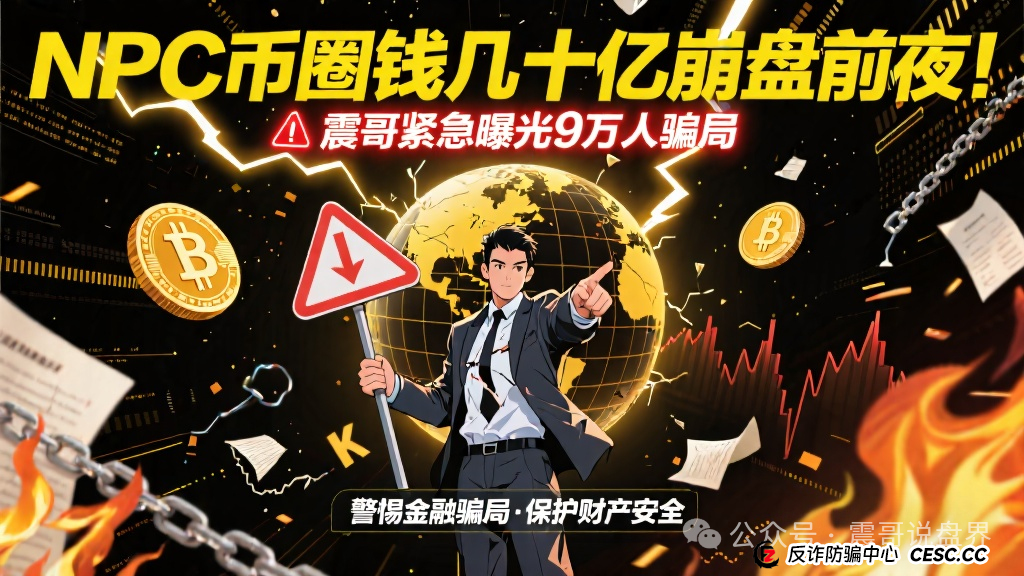 NPC币圈钱几十亿崩盘前夜!震哥紧急曝光9万人骗局 NPC币圈钱几十亿崩盘前夜!震哥紧急曝光9万人骗局