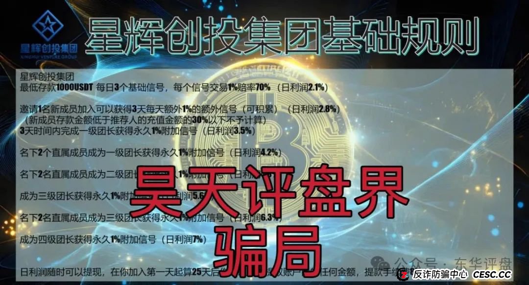 星辉创投OSL交易所跟单类资金盘骗局，原ABCC交易所诈骗团伙开的一轮圈