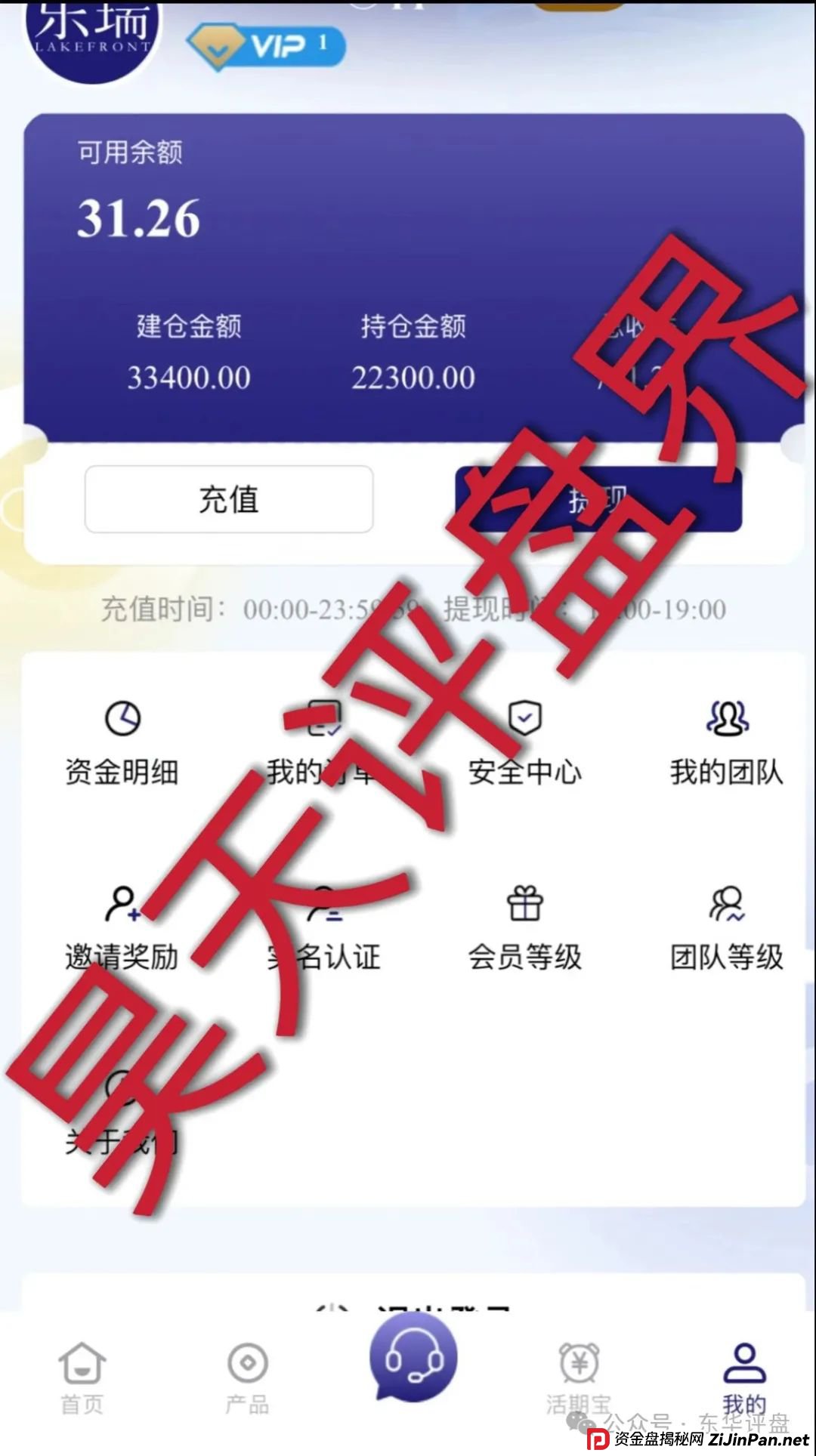 假冒的“乐瑞资产”虚构投资理财项目，实则就是资金盘骗局，乐瑞官