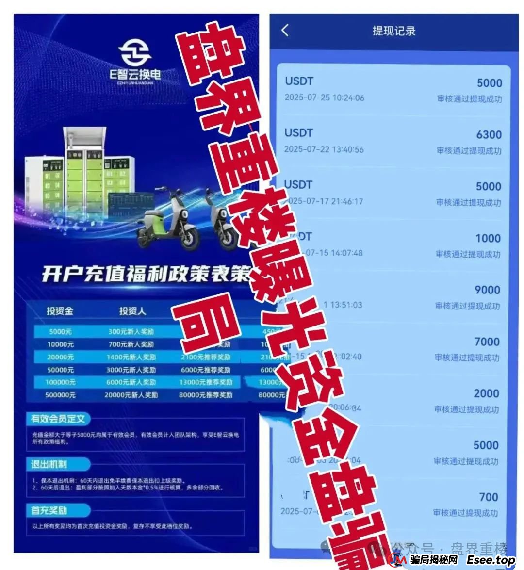 E智云换电重楼揭秘:新能源外衣下的资金盘骗局,马上崩盘跑路! E智云换电重楼揭秘:新能源外衣下的资金盘骗局,马上崩盘跑路!