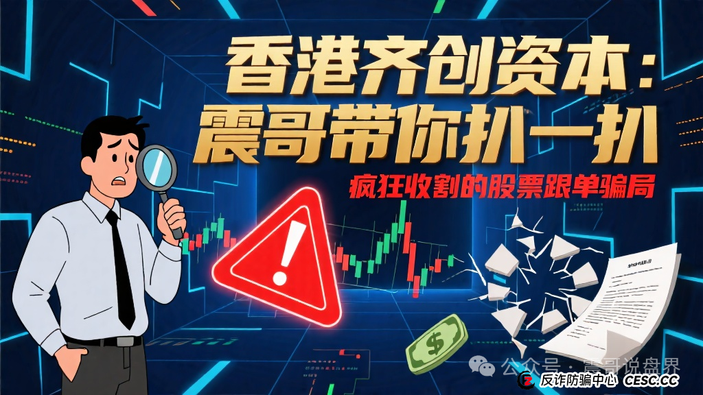香港齐创资本:震哥带你扒一扒这个疯狂收割的股票跟单骗局