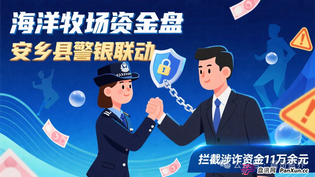 海洋牧场资金盘,安乡县警银联动,成功拦截涉诈资金11万余元