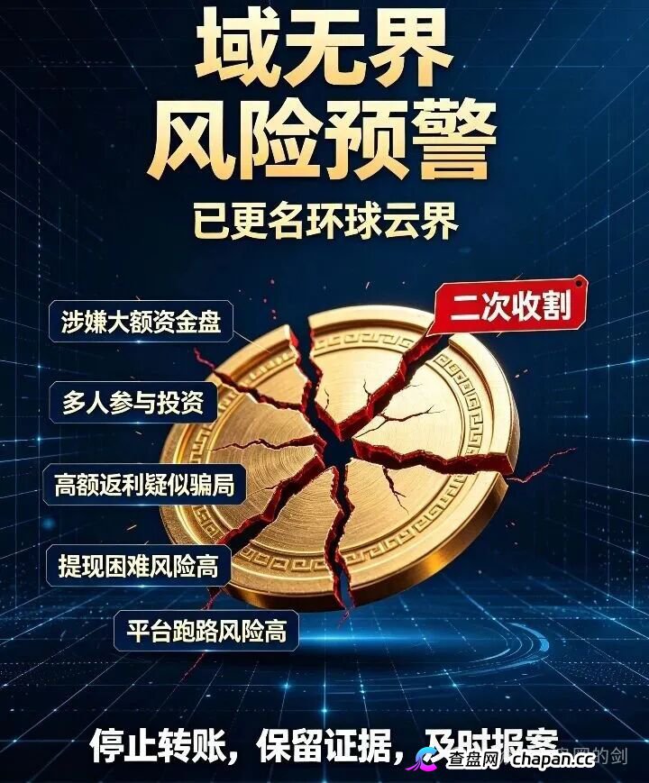反诈预警:原域无界更名环球云界,无锡梅村遭遇十亿级资金盘收割,二次诈骗风险极高!(1) 反诈预警:原域无界更名环球云界,无锡梅村遭遇十亿级资金盘收割,二次诈骗风险极高!(1)